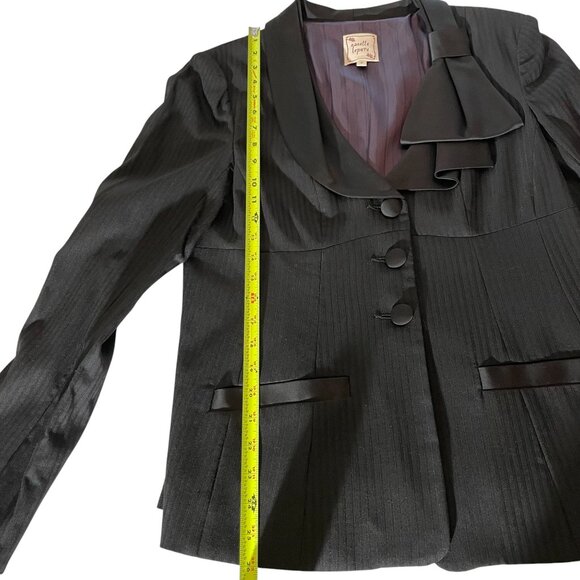 Nanette Lepore Tuxedo Jacket with Bow Lapel Black Size 12 - Picture 11 of 15